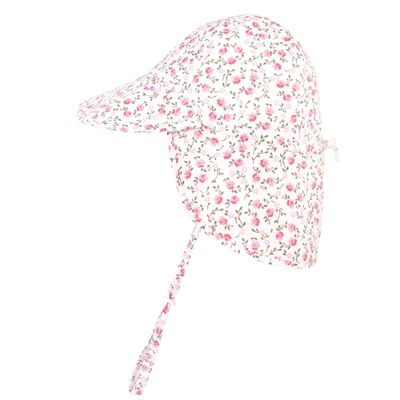 Hudson Baby Unisex Baby Sun Protection Hat, Pink Peony, 2T-4T