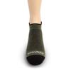 USA Made - No Show Tab Socks - Micro Weight Liner - Running Socks - Merino Wool - Mountain Heritage - Olive Drab - Medium view 2