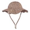 Hudson Baby Unisex Baby Sun Protection Hat, Brown Leopard, 6-18 Months view 1