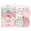 Hudson Baby Unisex Baby Cotton Headband and Scratch Mitten Set, Paris, 0-6 Months view 2
