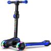 TONBUX Kids Scooter for Age 3-12, Toddler Scooters with 4 Adjustable Heights, Light Up 3-Wheels Scooters, Shock Absorption Design, Lean to Steer, Balance Training Scooter for Kids - Blue view 1