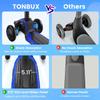 TONBUX Kids Scooter for Age 3-12, Toddler Scooters with 4 Adjustable Heights, Light Up 3-Wheels Scooters, Shock Absorption Design, Lean to Steer, Balance Training Scooter for Kids - Blue view 3