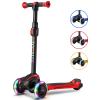 TONBUX Kids Scooter for Age 3-12, Toddler Scooter with 4 Adjustable Heights, Light Up 3-Wheels Scooters, Shock Absorption Design, Lean to Steer, Balance Training Scooters for Kids view 1