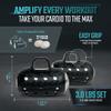 Cardio Max 3.0 lbs. (with Bag, Black) Ultra-Dense Stainless Steel Hand Weights with Anti-Slip Silicone Finger Loop Set of 2 for Workout, Fitness, Training for Men & Women +Free E-Book Workout Guide view 3