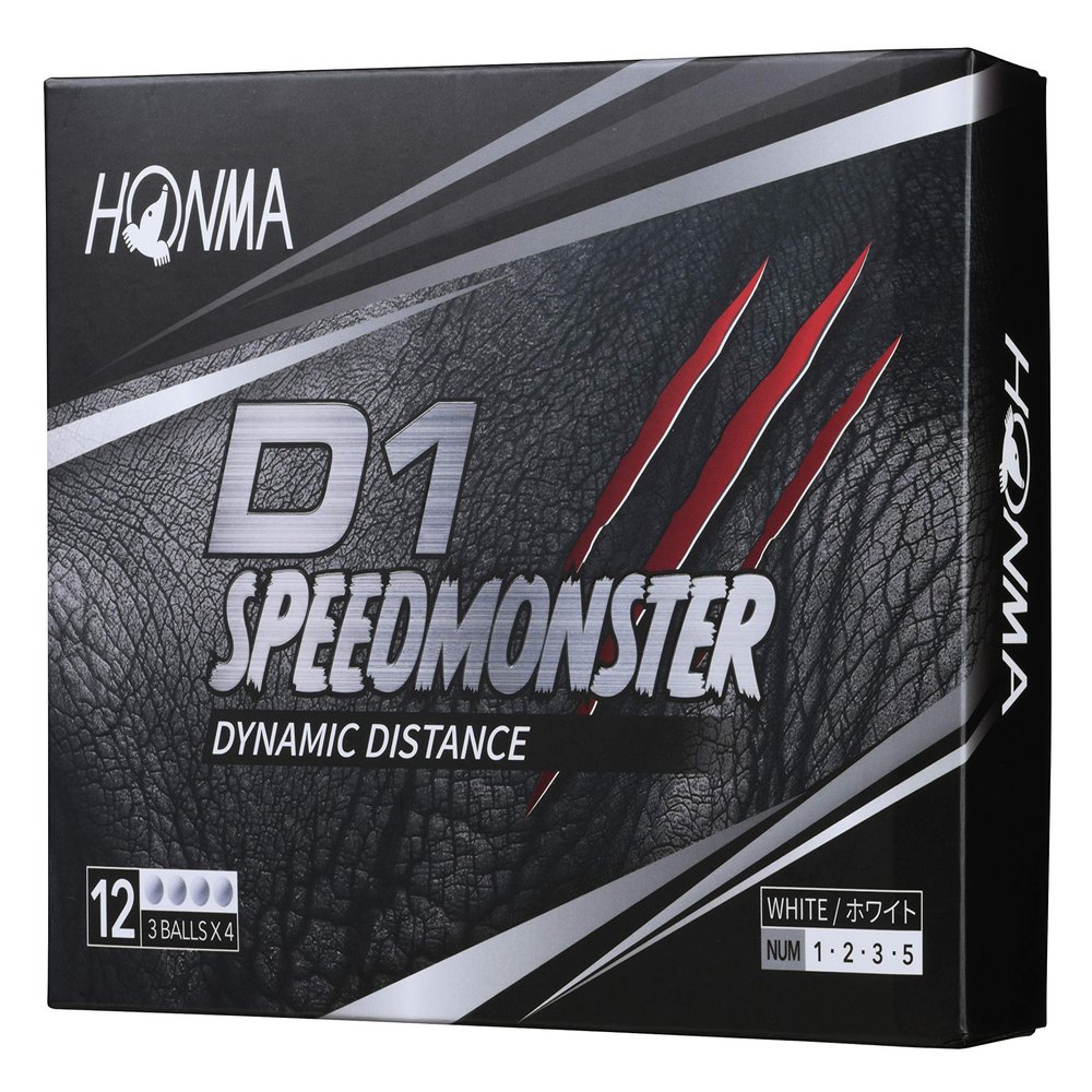Honma Golf D1 Speed Monster Golf Balls, 1 Dozen, Pack of 12, White