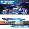 BELEEV 22 inch Skateboards for Kids, Cruiser Skateboard for Beginners Girls Boys Teens Adults, Mini Skateboards Classic Complete Skate Board with Skate T-Tool, Max Load 220 LBS (Galaxy Blue) view 2
