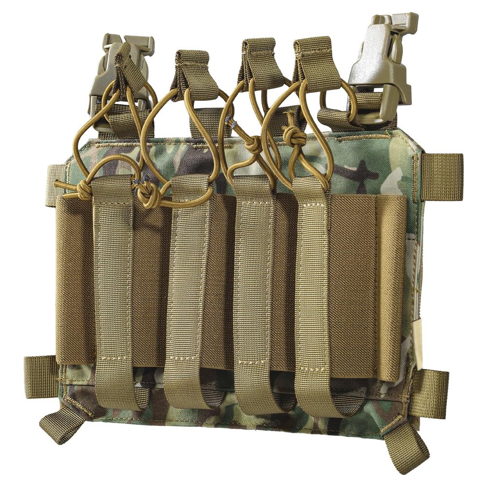 OneTigris SMG Magazine Pouch with Hook Backing Tactical Placard for MP5 MP7 Magazines with Elastic Retention Straps