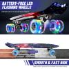 BELEEV 22 inch Skateboards for Kids, Cruiser Skateboard for Beginners Girls Boys Teens Adults, Mini Skateboards Classic Complete Skate Board with Skate T-Tool, Max Load 220 LBS (Purple Nebula) view 2