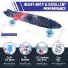 BELEEV 22 inch Skateboards for Kids, Cruiser Skateboard for Beginners Girls Boys Teens Adults, Mini Skateboards Classic Complete Skate Board with Skate T-Tool, Max Load 220 LBS (Purple Nebula) view 3