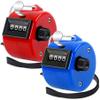 FEBSNOW 2 Pack Hand Tally Counter 4 Digital Click Counter for Sport Row School Event (Red Blue) view 1