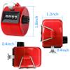 FEBSNOW 2 Pack Hand Tally Counter 4 Digital Click Counter for Sport Row School Event (Red Blue) view 2