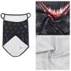 Obacle Bandana Face Mask with Ear Loops Neck Gaiter Face Mask Scarf Face Cover for Men Women (Teeth Open Mouth Red) view 3