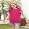 Ebifin Girls Casual Short/Long Sleeve T Shirts Kids Loose Soft Striped Color Block Tunic Tops, Tees Blouses Size 4-15 Years view 3