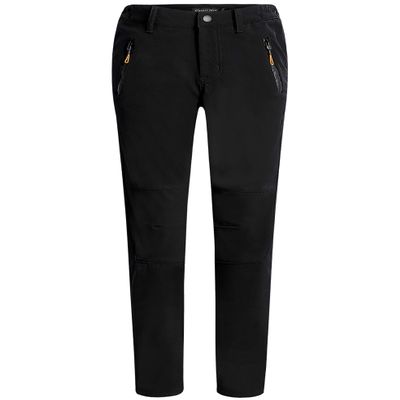 Camii Mia Women's Winter Warm Outdoor Slim Windproof Waterproof Ski Snow Fleece Hiking Pants (38W x 30L, Black)