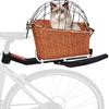 The description Our wicker basket has maximum durability Due to its rear mount design we provide 18inch high basket cage to keep your pets safe. And the basket is suitable for dogs market items picnics which is a great gift for that bike and dog love view 2