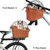 The description Our wicker basket has maximum durability Due to its rear mount design we provide 18inch high basket cage to keep your pets safe. And the basket is suitable for dogs market items picnics which is a great gift for that bike and dog love view 3
