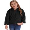Agoky Big Girls Thicken Faux Fur Warm Coat Winter Outerwear Long Sleeve Outfit Fleece Ear Hooded Jacket Black 12 Years view 1