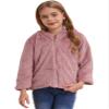 FEESHOW Little Big Girls Hooded Winter Fleece Coat Kids Faux Fur Jacket Plush Thicken Outwear Warm Overcoat Pink 8 Years view 3