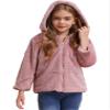 FEESHOW Little Big Girls Hooded Winter Fleece Coat Kids Faux Fur Jacket Plush Thicken Outwear Warm Overcoat Pink 12 Years view 4