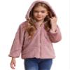 Freebily Children Girls Winter Hooded Coats Faux Fur Fleece Jacket Long Sleeve Cartoon Owl Warm Cardigan Overcoat Pink 12 Years view 1