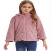Freebily Children Girls Winter Hooded Coats Faux Fur Fleece Jacket Long Sleeve Cartoon Owl Warm Cardigan Overcoat Pink 12 Years view 3