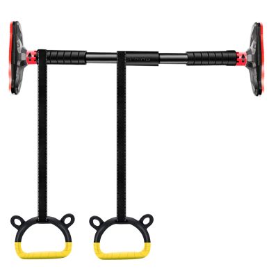 Pull Up Bars Hua Portable Telescopic Horizontal Bar, Safe Non-Slip, for Door Frame 115-145cm Fitness Pole, with Childrens Rings, Load 300kg