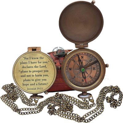 Engraved Brass Compass for I Know The Plans I Have for You Compass, Jeremiah 29 11, Baptism Gifts, Best Easter, Birthday, Mothers Day, Fathers Day, Graduation Gift, Wedding Gifts