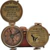 Engraved Brass Compass Gift to My Son/to Our Son/Nautical Gift for Son from Dad/Gift to Son from Mom A Perfect and Unique Gift with Leather Case (to My Son) view 1