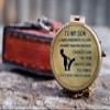 Engraved Brass Compass Gift to My Son/to Our Son/Nautical Gift for Son from Dad/Gift to Son from Mom A Perfect and Unique Gift with Leather Case (to My Son) view 4