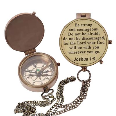 Be Strong and Courageous Compass with Scripture Joshua 1:9 Confirmation Gift Ideas, Baptism Gifts, Baptism Gift, Graduation Gift, Birthday, Confirmation Gift for Men Women Boys Girls