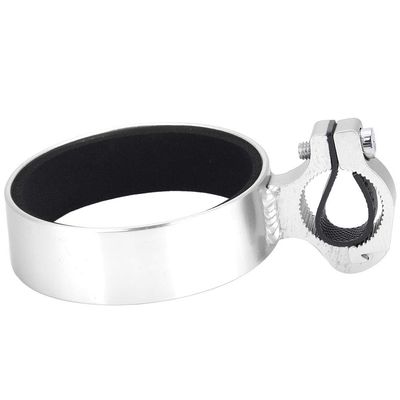 Cup Holder, Water Bottle Holder Aluminum Alloy Handlebar Cup Holder Tea Coffee Cup Mount Clamp Cycling Accessory(Silver)