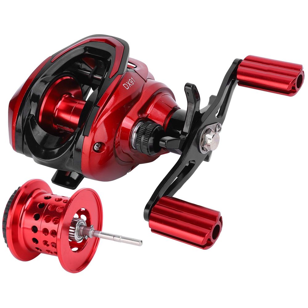 Baitcasting Reel, 18+1 Bearing 6 Gear Centrifugal Magnetic Dual Brake 7.2:1 Gear Ratio Casting Baitcasting Fishing Reel (Left/Right Hand)(Right Hand)