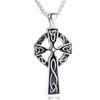 Best Dealz Stainless Steel Irish Celtic Knot Cross Pendant Necklace Men Women with 25" Chain view 1