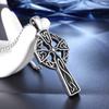 Best Dealz Stainless Steel Irish Celtic Knot Cross Pendant Necklace Men Women with 25" Chain view 2