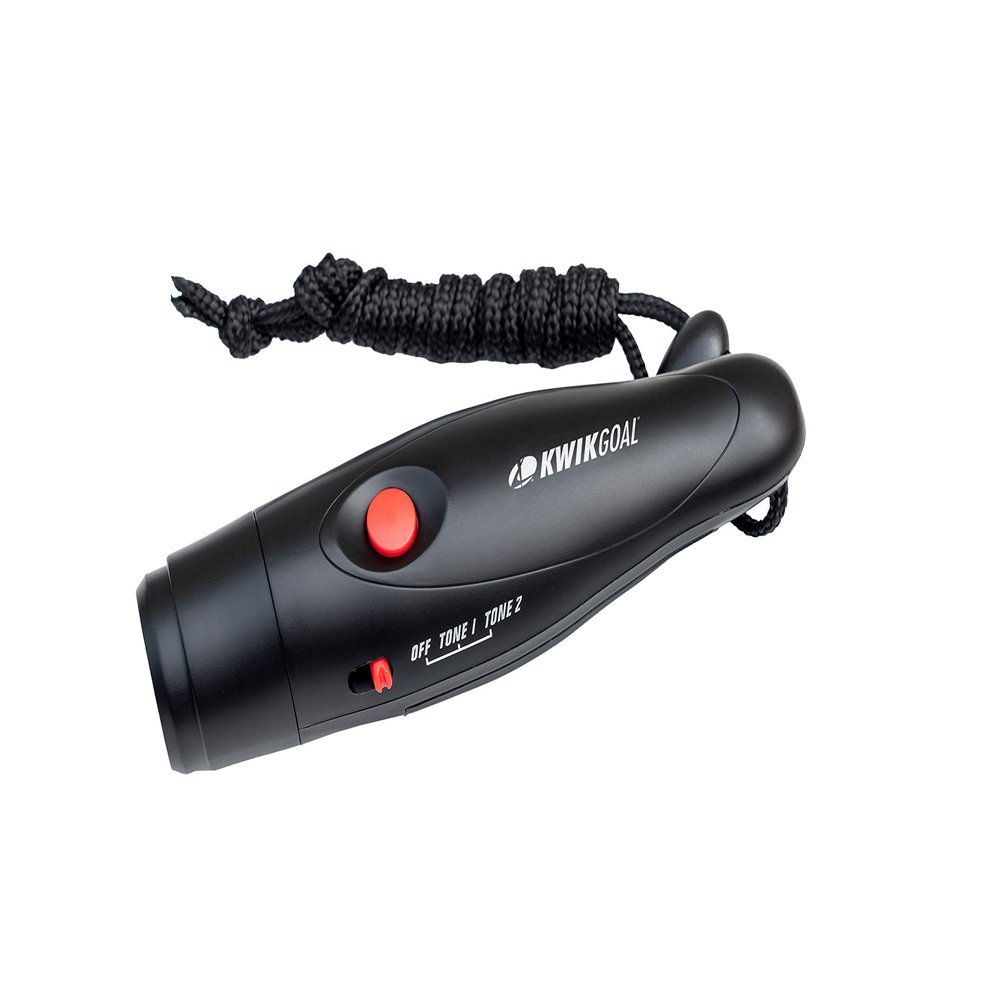 Kwik Goal Electronic Whistle, Black, Red