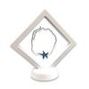 1 Qty - Ethereal-White 3.5" Polygon 3D Suspension Jewelry Display Box - Freestanding - w/ 2-piece Packer Box included view 1