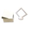 1 Qty - Ethereal-White 3.5" Polygon 3D Suspension Jewelry Display Box - Freestanding - w/ 2-piece Packer Box included view 2
