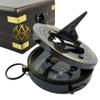 Nautical Sun Dial Compass with Wooden Box Gift for Hiking, Camping, Travel view 1