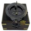 Nautical Sun Dial Compass with Wooden Box Gift for Hiking, Camping, Travel view 3