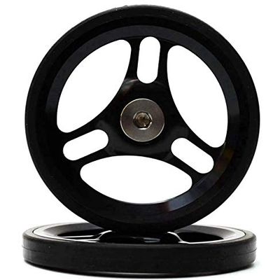 Easy Wheels + Titanium Bolts for Brompton in Black EZ-3