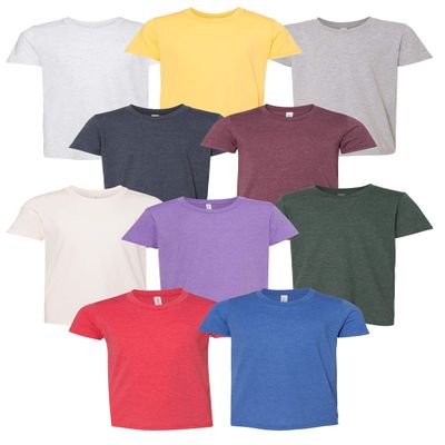 BELLA+CANVAS Multipack Bundle Youth Bulk T-Shirt 10 Pack - Make Your Own Assorted Color Set