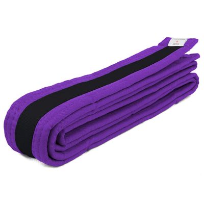 AAMA Color Belts with Black Stripe for Martial Arts - Taekwondo Karate Judo - Red w/Black Size 6