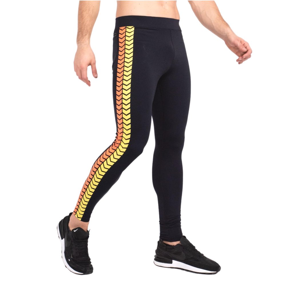 Kapow Meggings Men's Performance Pro Leggings Sports Compression with Pockets