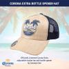 Corona Extra Trucker Hat with Built-in Bottle Opener, Adult Adjustable Straw and Mesh Snapback Baseball, Tan, One Size view 2