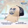 Corona Extra Trucker Hat with Built-in Bottle Opener, Adult Adjustable Straw and Mesh Snapback Baseball, Tan, One Size view 4
