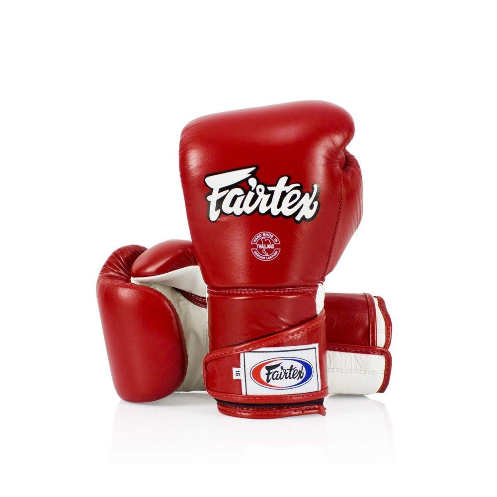 Fairtex BGV6 Angular Gloves: Premium Synthetic Leather Construction | Unique Design, Locked Thumb |Multi-Layer Padding |Ideal for Boxing, MMA, Kickboxing & More(Red/White/12oz)