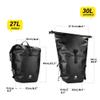HUNTVP 27L Bike Pannier Bag Backpack Multifunctional Bicycle Bag Cycling Bicycle Rear Seat Trunk Pack Bag Bike Saddle Bag Backseat Pack Bag(Black) view 3