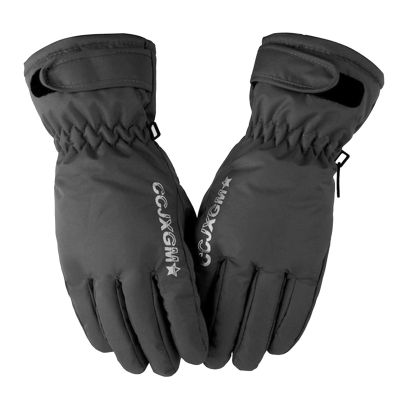 FUFU Gloves Winter Warm Gloves, Touch Screen Gloves, Windproof, Waterproof Gloves, Non-Slip Gloves (Color : Black)