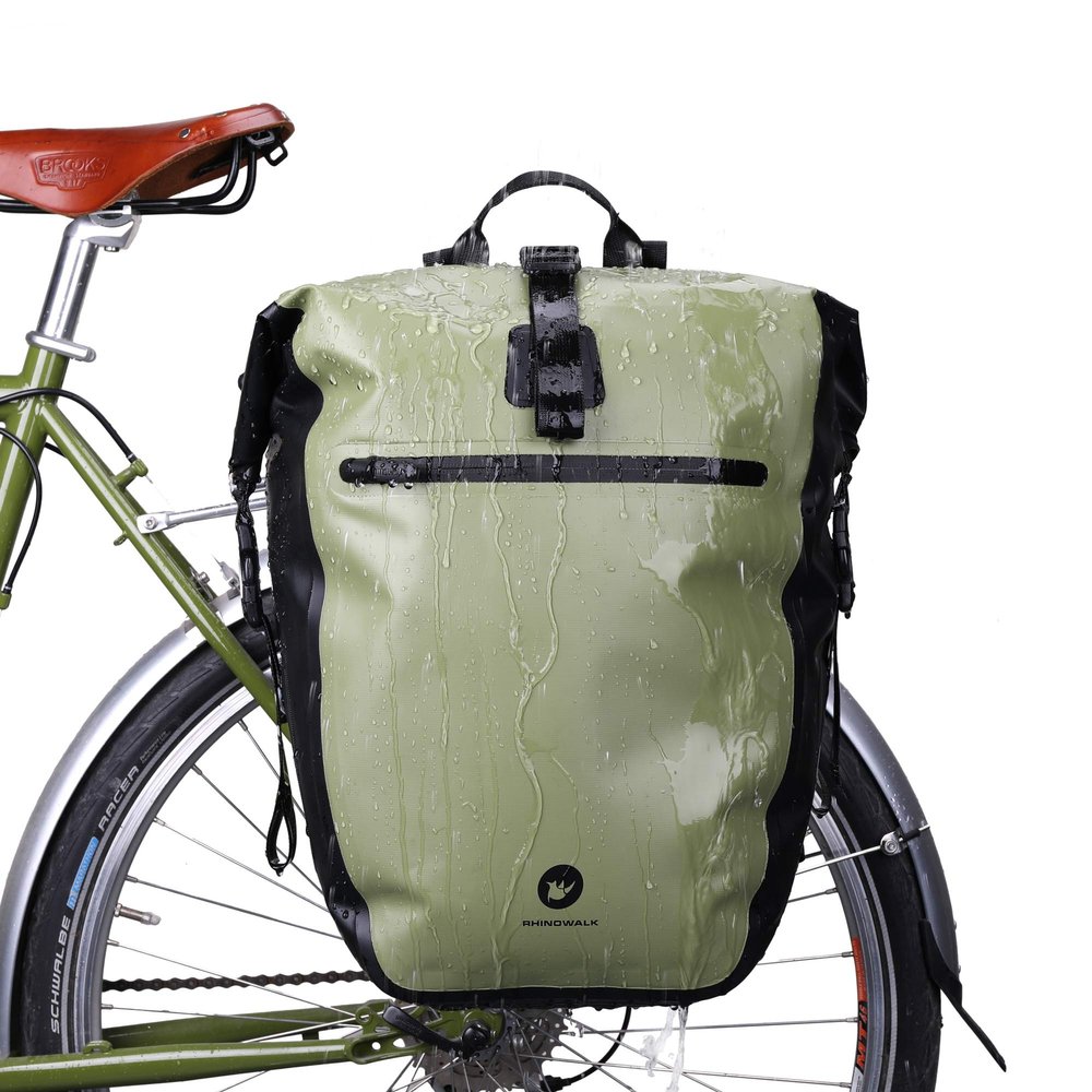 HUNTVP 27L Bike Pannier Bag Backpack Multifunctional Bicycle Bag Cycling Bicycle Rear Seat Trunk Pack Bag Bike Saddle Bag Backseat Pack Bag(Army Green)