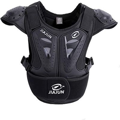 Huntinghome Children Dirtbike Armor Vest Chest Back Spine Protector Body Guard Vest for Cycling, Skiing, Riding, Motocross (M)